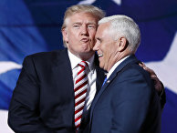 Президент США Дональд Трамп и вице-президент Майк Пенс Президент США Дональд Трамп и вице-президент Майк Пенс