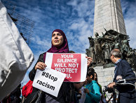 Акция против ненависти и исламофобии в Брюсселе Акция против ненависти и исламофобии в Брюсселе