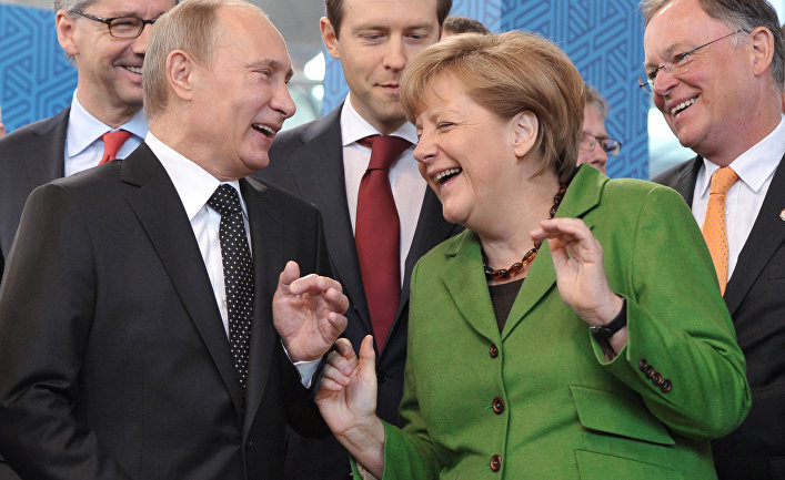 Президент России Владимир Путин и канцлер Германии Ангела Меркель Президент России Владимир Путин и канцлер Германии Ангела Меркель
