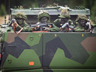 Шведские военные на учениях Шведские военные на учениях