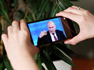 Трансляция прямой линии с президентом России Владимиром Путиным Трансляция прямой линии с президентом России Владимиром Путиным