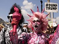 Акция против Д.Трампа в Лондоне Акция против Д.Трампа в Лондоне