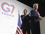 Дональд Трамп и Эммануэль Макрон на саммите G7 в Биаррице Дональд Трамп и Эммануэль Макрон на саммите G7 в Биаррице