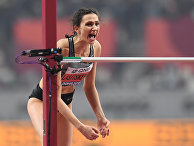 Российская спортсменка Мария Ласицкене в финальных соревнованиях по прыжкам в высоту на чемпионате мира по легкой атлетике 2019 Российская спортсменка Мария Ласицкене в финальных соревнованиях по прыжкам в высоту на чемпионате мира по легкой атлетике 2019
