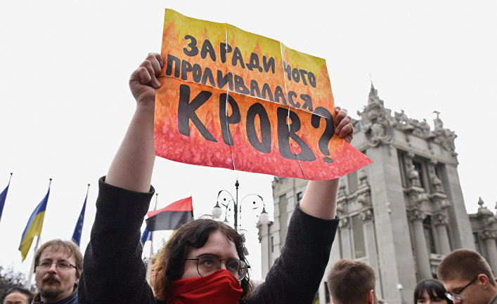 Акция националистов на Украине Акция националистов на Украине