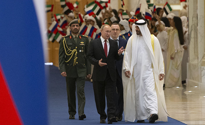 Президент РФ Владимир Путин и наследный принц Абу-Даби Президент РФ Владимир Путин и наследный принц Абу-Даби