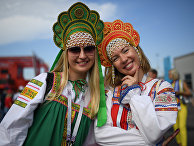 Болельщики перед матчем ЧМ-2018 по футболу между сборными Бельгии и Англии Болельщики перед матчем ЧМ-2018 по футболу между сборными Бельгии и Англии