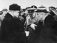 Встреча Премьер-министра Великобритании Уинстона Черчилля в Ялтинском аэропорту Встреча Премьер-министра Великобритании Уинстона Черчилля в Ялтинском аэропорту