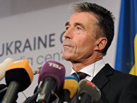 Брифинг генерального секретаря НАТО Андерса Фог Расмуссена в Киеве Брифинг генерального секретаря НАТО Андерса Фог Расмуссена в Киеве