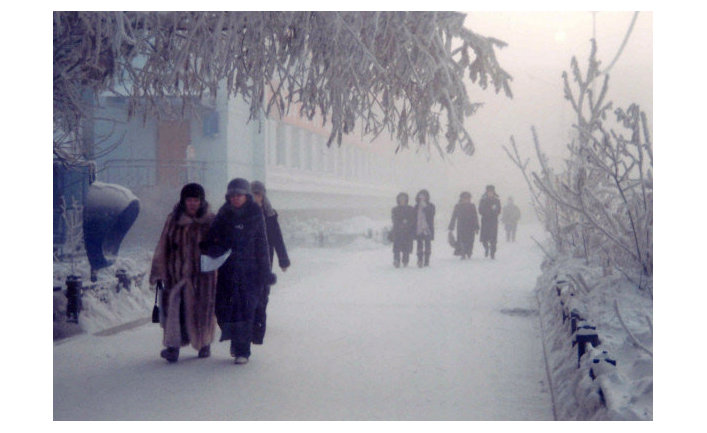 В морозный день на улице Якутска