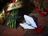Цветы у посольства Ирана в Киеве в память о жертвах авиакатастрофы Цветы у посольства Ирана в Киеве в память о жертвах авиакатастрофы