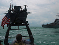 Эсминец ВМС США USS Carney во время учений в Черном море Эсминец ВМС США USS Carney во время учений в Черном море