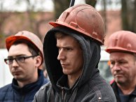 Участники акции протеста шахтеров на одной из улиц Львова. 2 ноября 2018 Участники акции протеста шахтеров на одной из улиц Львова. 2 ноября 2018