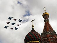 Репетиция воздушной части парада Победы Репетиция воздушной части парада Победы
