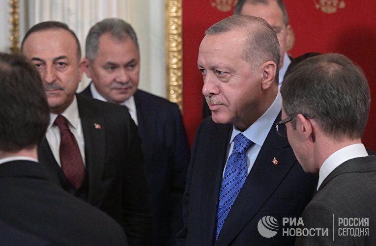 Президент РФ В. Путин встретился с президентом Турции Р. Эрдоганом