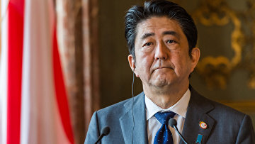Пресс-конференция премьер-министра Японии Синдзо Абэ