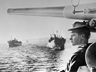 Советские транспортные суда на пути к Южному Сахалину, 1945 год Советские транспортные суда на пути к Южному Сахалину, 1945 год