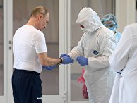 Президент РФ В. Путин посетил больницу в Коммунарке Президент РФ В. Путин посетил больницу в Коммунарке