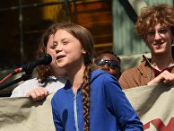 Митинг с участием экоактивистки Греты Тунберг в США Митинг с участием экоактивистки Греты Тунберг в США