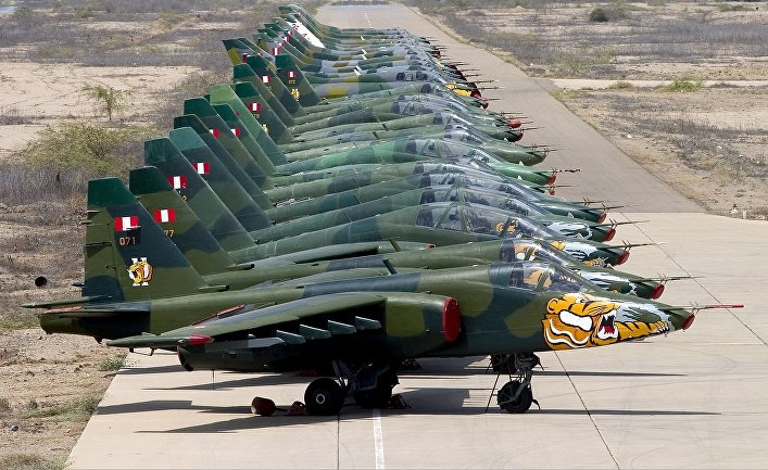 Самолеты Су-25 ВВС Перу Самолеты Су-25 ВВС Перу