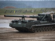 Самоходная артиллерийская установка (САО) "Малка" во время демонстрации ходовых и огневых возможностей на полигоне "Алабино" Самоходная артиллерийская установка (САО) "Малка" во время демонстрации ходовых и огневых возможностей на полигоне "Алабино"