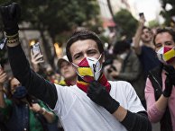 Акция против карантинных мер в Мадриде Акция против карантинных мер в Мадриде