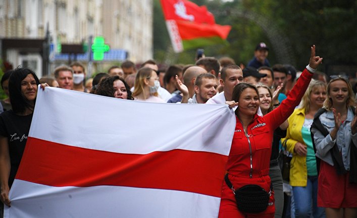 Митинг работников белорусского завода "БелАЗ"