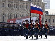 Знаменная группа во время военного парада в ознаменование 75-летия Победы в Великой Отечественной войне Знаменная группа во время военного парада в ознаменование 75-летия Победы в Великой Отечественной войне