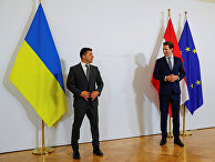 Канцлер Австрии Себастьян Курц и президент Украины Владимир Зеленский во время встречи в Вене Канцлер Австрии Себастьян Курц и президент Украины Владимир Зеленский во время встречи в Вене