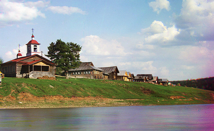 Река Межевая Утка, 1912, фотография С. М. Прокудина-Горского