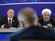 Президент РФ Владимир Путин и президент Ирана Хасан Рухани Президент РФ Владимир Путин и президент Ирана Хасан Рухани
