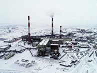 Плавильный цех Кольской ГМК в Никеле Плавильный цех Кольской ГМК в Никеле