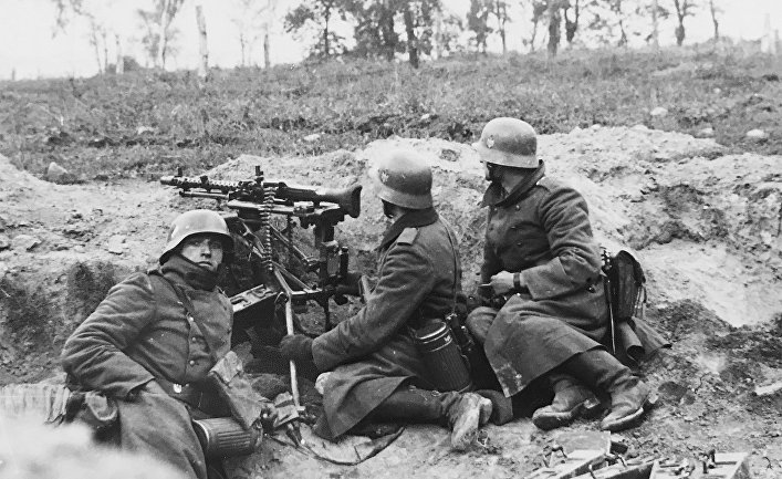 Немецкие пулеметчики на Восточном фронте в 1939 году