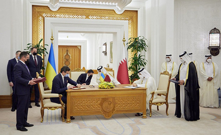 Официальный визит президента Украины Владимира Зеленского в Катар