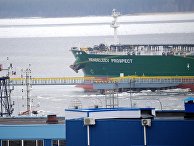 Танкер «Проспект Менделеева» в Финском заливе, морской торговый порт Приморска Танкер «Проспект Менделеева» в Финском заливе, морской торговый порт Приморска
