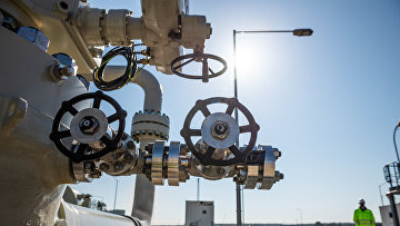 Береговые объекты на территории газораспределительного центра магистрального газопровода «Северный поток — 2» в Лубмине, Германия