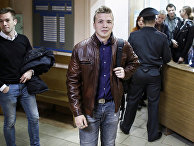 Роман Протасевич в здании суда в Минске в 2017 году Роман Протасевич в здании суда в Минске в 2017 году