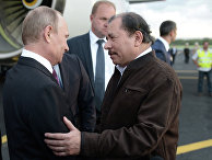 Президент России Владимир Путин и президент Никарагуа Даниэль Ортега во время встречи в аэропорту Манагуа Президент России Владимир Путин и президент Никарагуа Даниэль Ортега во время встречи в аэропорту Манагуа