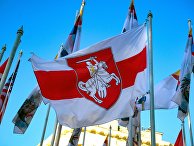 Государственный флаг Белоруссии заменили на оппозиционный на ЧМ по хоккею в Риге Государственный флаг Белоруссии заменили на оппозиционный на ЧМ по хоккею в Риге