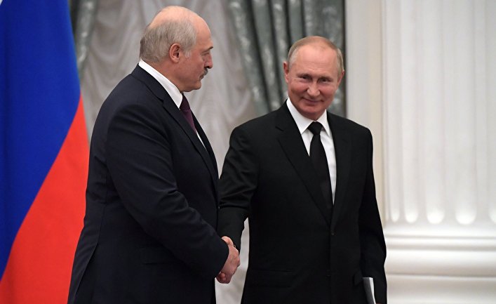 Переговоры президента РФ В. Путина с президентом Белоруссии А. Лукашенко
